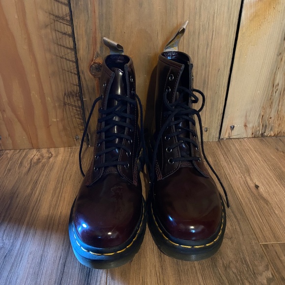 Dr Martens 1460 Vegan Leather Boot (Cherry Red) - Picture 1 of 6